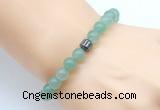 CGB8833 8mm, 10mm green aventurine & drum hematite power beads bracelets