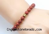 CGB8837 8mm, 10mm red jasper & drum hematite power beads bracelets