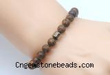 CGB8839 8mm, 10mm elephant skin jasper & drum hematite power beads bracelets