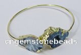 CGB884 13*18mm - 20*25mm freeform druzy agate gemstone bangles