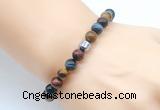 CGB8858 8mm, 10mm colorful tiger eye & drum hematite power beads bracelets