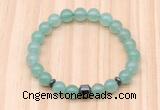 CGB8863 8mm, 10mm green aventurine, drum & rondelle hematite beaded bracelets