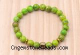 CGB8873 8mm, 10mm green sea sediment jasper, drum & rondelle hematite beaded bracelets