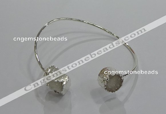CGB888 12mm - 14*15mm freeform druzy agate gemstone bangles