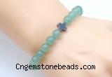 CGB8893 8mm, 10mm green aventurine & cross hematite power beads bracelets