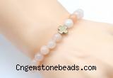 CGB8894 8mm, 10mm pink aventurine & cross hematite power beads bracelets