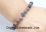 CGB8906 8mm, 10mm rhodonite & cross hematite power beads bracelets