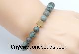 CGB8907 8mm, 10mm African turquoise & cross hematite power beads bracelets