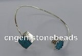CGB891 12mm - 14*15mm freeform druzy agate gemstone bangles