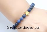 CGB8915 8mm, 10mm sodalite & cross hematite power beads bracelets