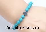 CGB8916 8mm, 10mm turquoise & cross hematite power beads bracelets