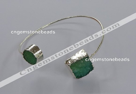 CGB892 12mm - 14*15mm freeform druzy agate gemstone bangles