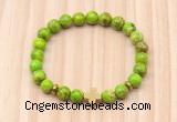 CGB8933 8mm, 10mm green sea sediment jasper, cross & rondelle hematite beaded bracelets