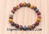 CGB8935 8mm, 10mm mookaite, cross & rondelle hematite beaded bracelets