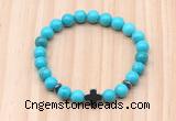 CGB8946 8mm, 10mm turquoise, cross & rondelle hematite beaded bracelets