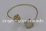 CGB895 12mm - 14*15mm freeform druzy agate gemstone bangles