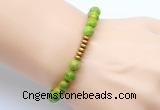 CGB8963 8mm, 10mm green sea sediment jasper & rondelle hematite beaded bracelets