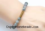 CGB8969 8mm, 10mm labradorite & rondelle hematite beaded bracelets