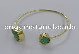 CGB899 12mm - 14*15mm freeform druzy agate gemstone bangles