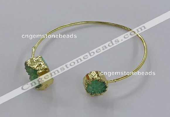 CGB899 12mm - 14*15mm freeform druzy agate gemstone bangles