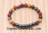 CGB8995 8mm, 10mm mookaite & drum hematite beaded bracelets