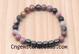 CGB8996 8mm, 10mm rhodonite & drum hematite beaded bracelets