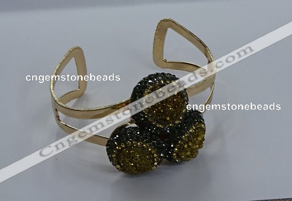 CGB907 20mm - 22mm coin druzy agate gemstone bangles wholesale