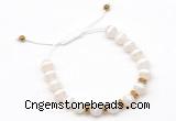 CGB9100 8mm, 10mm tibetan agate & rondelle hematite adjustable bracelets
