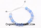 CGB9101 8mm, 10mm blue agate & rondelle hematite adjustable bracelets