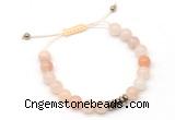 CGB9104 8mm, 10mm pink aventurine & rondelle hematite adjustable bracelets