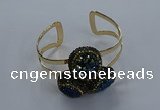 CGB912 20mm - 22mm coin druzy agate gemstone bangles wholesale