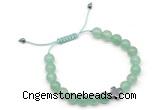 CGB9143 8mm, 10mm green aventurine & cross hematite adjustable bracelets