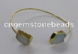 CGB918 13*18mm - 15*20mm freeform druzy agate gemstone bangles