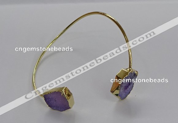 CGB919 13*18mm - 15*20mm freeform druzy agate gemstone bangles