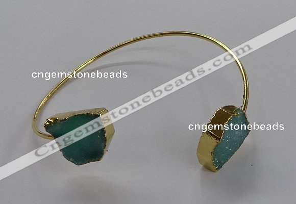 CGB922 13*18mm - 15*20mm freeform druzy agate gemstone bangles