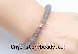 CGB9261 8mm, 10mm grey agate & drum hematite power beads bracelets