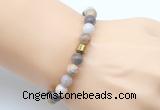 CGB9264 8mm, 10mm bamboo leaf agate & drum hematite power beads bracelets