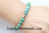 CGB9267 8mm, 10mm grass agate & drum hematite power beads bracelets