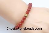 CGB9268 8mm, 10mm red agate & drum hematite power beads bracelets