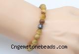 CGB9273 8mm, 10mm golden tiger eye & drum hematite power beads bracelets