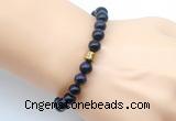 CGB9279 8mm, 10mm purple tiger eye & drum hematite power beads bracelets