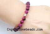 CGB9280 8mm, 10mm red tiger eye & drum hematite power beads bracelets