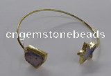 CGB929 15*20mm - 18*18mm freeform & star druzy agate bangles