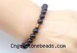 CGB9291 8mm, 10mm garnet & drum hematite power beads bracelets