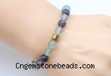 CGB9292 8mm, 10mm fluorite & drum hematite power beads bracelets