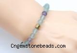 CGB9304 8mm, 10mm matte fluorite & drum hematite power beads bracelets