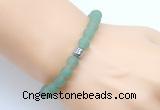 CGB9308 8mm, 10mm matte green aventurine & drum hematite power beads bracelets