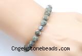 CGB9320 8mm, 10mm matte rhyolite & drum hematite power beads bracelets