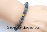 CGB9335 8mm, 10mm matte kambaba jasper & drum hematite power beads bracelets