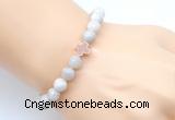 CGB9378 8mm, 10mm white crazy lace agate & cross hematite power beads bracelets